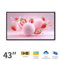 IKinor Pantalla Publicitaria Digital Inteligente LCD de 55 Pulgadas con Sistema Android OEM ODM, Montada en Pared, para Menús y Publicidad