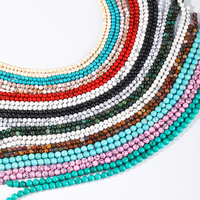JD GEMS Vente en gros de perles rondes en turquoise naturelle de 4 à 12 mm, design élégant et coloré, pierre de guérison pour la fabrication de bijoux DIY