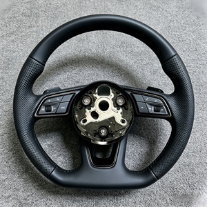 Volante Deportivo de Cuero de Alta Calidad con Base Plana para <span class=keywords><strong>Audi</strong></span> A4 A5 A6 A7 Q3 Q5 A3 S3 S8 R8 S6 S7 2015 <span class=keywords><strong>2016</strong></span> Personalizado - Product Image 1
