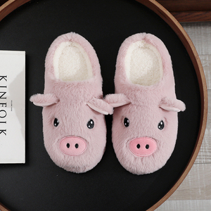 Chaussons d'intérieur chauds et silencieux <span class=keywords><strong>pour</strong></span> femme, style INS, en peluche douce, motif cochon de dessin animé, <span class=keywords><strong>pour</strong></span> l'hiver, fourniture directe usine - Product Image 6