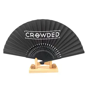 Personalizado 8 polegadas 21cm Pequeno Personalizado Dobrável Tecido De Seda De Bambu Mão Fãs Personalizado Mão Fan