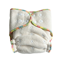 Ventes chaudes Couches lavables pour bébé en bambou et coton élasthanne Couches en tissu ajustées Awj intérieur