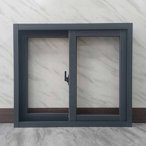 Fenêtres coulissantes en aluminium <span class=keywords><strong>à</strong></span> <span class=keywords><strong>double</strong></span> <span class=keywords><strong>vitrage</strong></span>, <span class=keywords><strong>à</strong></span> rupture de pont thermique, résistantes aux ouragans, avec conception <span class=keywords><strong>à</strong></span> <span class=keywords><strong>double</strong></span> rail - Product Image 3