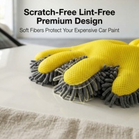 ST-P001 Gant de lavage de voiture en microfibre chenille, épaissi, cinq doigts, très absorbant, doux, 28x24.5cm, pour le nettoyage et le detailing automobile