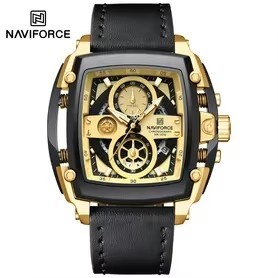 Nuevo Reloj NAVIFORCE 8067 Deportivo de Moda para Hombre, Reloj de Pulsera Deportivo Original de Cuarzo Resistente al Agua con Correa de Cuero para Hombre 2025 - Product Image 4