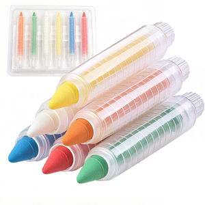 Gessetti Scolastici di Alta Qualità in 6 Colori, Senza Macchie, Portatili, Materiale Durevole, Senza Polvere, Solubili in Acqua - Product Image 1