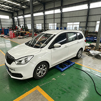 BaiWo CE-Zertifizierte 3500kg Tragbare Mittelhub-Auto-Scherenhebebühne 1,2m Hubhöhe Einfache Montage für Kleine Reparaturwerkstätten