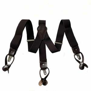 <span class=keywords><strong>Precio</strong></span> de fábrica Estilo casual Trabajo de alta calidad Soporte de cuero estilo Y y <span class=keywords><strong>Tirantes</strong></span> de soporte de metal para hombres - Product Image 4