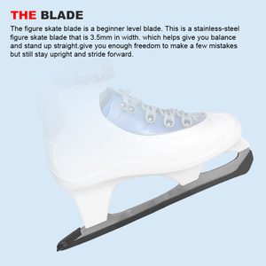 Patins à <span class=keywords><strong>glace</strong></span> d'hiver pour femmes, personnalisables en gros, haute résistance, lames en acier inoxydable, dessus en PVC résistant au froid, doublure en <span class=keywords><strong>fourrure</strong></span> - Product Image 3