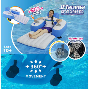 Chaise de piscine gonflable de luxe personnalisée en PVC et tapis flottant chaise de piscine motorisée pour 1 personne avec caractéristiques d'amusement aquatique - Product Image 2