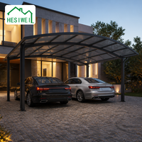 HESIWEI Carports pour stationnement de voitures, auvent de carport en aluminium, abri de voiture en métal, auvent de garage, abri pour voiture