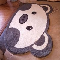 PIG SHAPE Faux Cashmere Rugs and Carpet Living Room Fluffy Carpet Mats Faux Sheepskin Fur Carpet for Bedroom