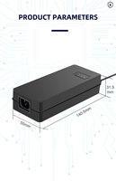 Chargeur de batterie au lithium 36V pour vélo électrique 42V 4A, sac de charge PE pour moto/scooter, matériau ignifuge pour PC de 3 ans, ABS