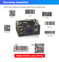 Module de lecture de codes-barres 2D Rakinda LV30 OEM, mini-scanner de codes QR, interface COM, format A4, en stock