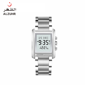 ร้อนขายกุหลาบทองสแตนเลสอิสลามดอน Al fajr Azan นาฬิกาสวดมนต์ของชาวมุสลิมสําหรับผู้ชาย - Product Image 4