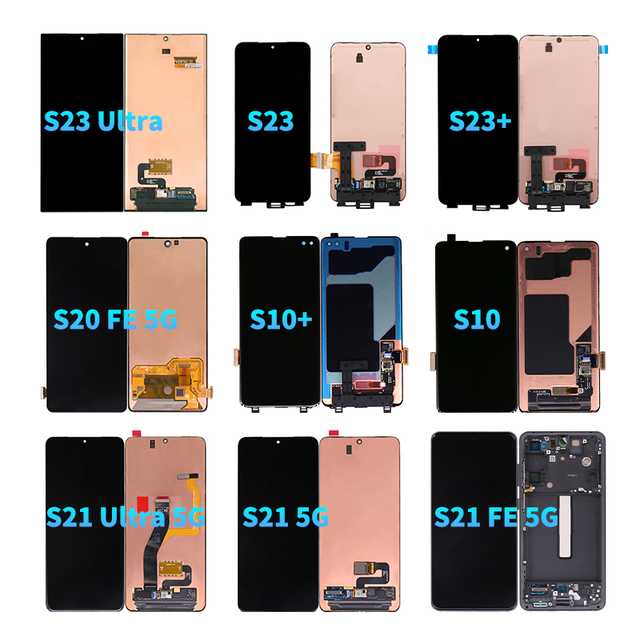 Mobile Phone LCDs Screen for Samsung S8 S9 S10 S10+ S20 S21 FE 5G S23 S23+ Ultra Touch Display Screen Replacement Digitizer
