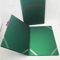Titulaire de certificat en cuir Pu de taille A4 couverture de diplôme de diplôme d'école vert foncé
