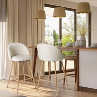 Tabourets de bar modernes à dossier haut, ergonomiques, élégants, pour cuisine, bar à domicile, salle à manger, restaurant, appartement