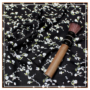 Gần đây Hot-Bán Không Thấm Nước Hibiscus Linen In Vải Nhỏ Hoa Mô Hình Mới Hợp Thời Trang Tươi Ăn Mặc Vải Trong Polyester - Product Image 2