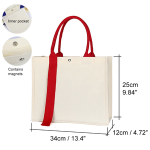 HTPmart sublimation sacs fourre-tout en toile très résistants blanc personnalisé <span class=keywords><strong>grand</strong></span> <span class=keywords><strong>sac</strong></span> de <span class=keywords><strong>plage</strong></span> en toile <span class=keywords><strong>sac</strong></span> fourre-tout <span class=keywords><strong>pour</strong></span> les femmes - Product Image 2