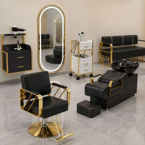Sillón de Barbería Moderno, Silla de Estilismo para Salón, Giratoria 360 Grados, con Elevación Hidráulica, Asiento de Peluquería para Estudio de Belleza - Product Image 2