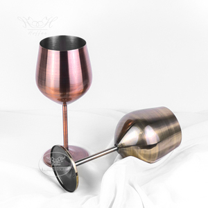 Calice in Acciaio Inossidabile 18/8 da 500ml, Stile Vintage con Superficie Spazzolata, Infrangibile, in Ottone Anticato, per Regalo - Product Image 5