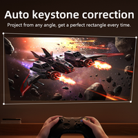 Proyector de Videojuegos Inteligente HD 720P 4K Android 14, Mini Proyector Portátil de Tiro Corto, 200ANSI, Cine en Casa