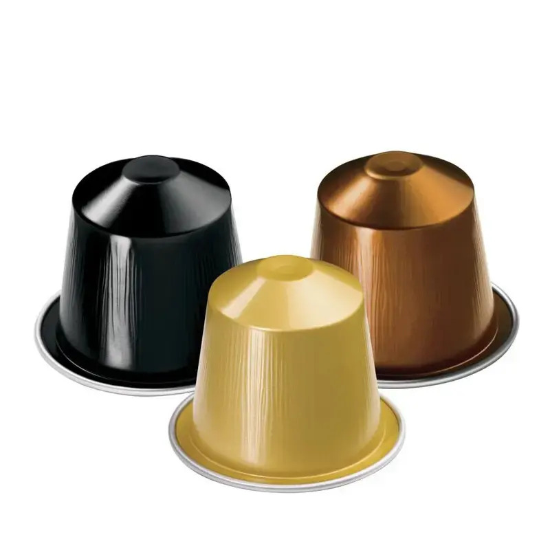 Walson Factory Sale Einweg-Nespresso-Champagner-Aluminium folie leere Kaffee kapsel mit Deckel