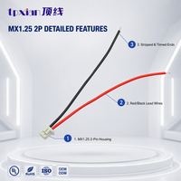 تجميعة أسلاك مخصصة MX1.25 بموصلين إلى نهاية مفتوحة، كابل Molex PicoBlade بخطوة 1.25 مم لشريط LED وأجهزة إلكترونية وإشارات