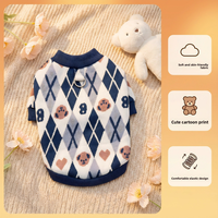 Vêtements pour petits chiens - Nouveau style automne-hiver, ensemble de vêtements en polaire chaud et confortable à col rond pour Teddy Bear
