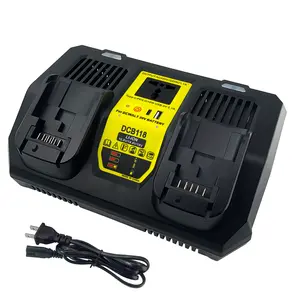 DeW alt Inverter 118 Inverter 200 çifte şarj makinesi invertör ile N123283 N123282 6A 10.8V 14.4V 18V 20V lityum pil güç adaptörü tip-c USB