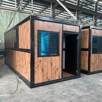 Maison préfabriquée mobile pliable de type conteneur, 2 chambres, 1 salle de bain entièrement équipée, cuisine intégrée