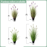 Daun Bonsai Lavender Palsu Bunga Tiruan Alat Peraga Fotografi