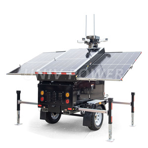 Fabricantes de Remolques de Vigilancia Móvil con Energía Solar y Generador UST-600, Remolque Portátil con Cámara de Vigilancia CCTV Móvil - Product Image 3