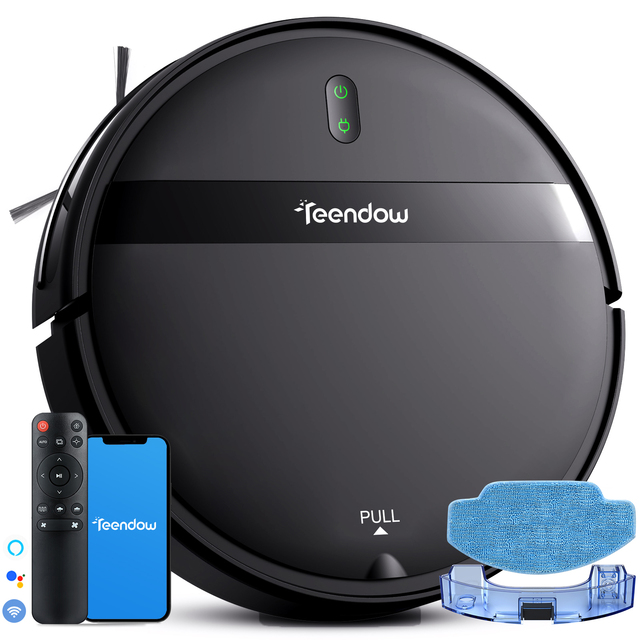 Teendow Intelligent Robotic Floor Sweeper Vacuum and Mop Robot Cleaner Automatic Smart Cleaning Robot Vacuum Cleaner