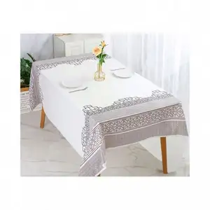 Masa örtüsü kapak düğün donatılmış biyobozunur yatak ruloları çarşaf rulo Polyester piknik ve tezgah C elastik fantezi masa örtüsü