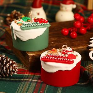 Exquisitas Velas de Pastel con Efecto de Goteo Navideño, Hechas a Mano, para Regalos Festivos - Product Image 3
