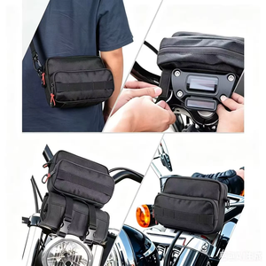 Sac de guidon de moto en tissu Oxford imperméable, fermeture éclair, avec coussin d'air, universel, pour rangement avant de vélo, vente en gros d'usine - Product Image 1