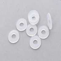 Entretoise plate ronde transparente blanche en plastique, joint d'étanchéité, séparateur de cordon à trou unique, accessoires décoratifs