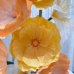 Fleur artificielle géante en papier multicolore faite à la main <span class=keywords><strong>L</strong></span>-058 pour décoration de mariage, vitrine, fête des mères, décoration de la maison - Product Image 6
