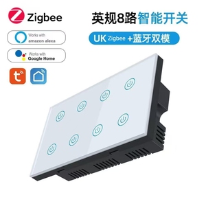 Sixwgh 8-Gang anh ZigBee thông minh chuyển đổi ABS 10A Wifi Kép Hub yêu cầu hoạt động <span class=keywords><strong>Alexa</strong></span>/Google Home/tuya cho khách sạn/Thương mại xây dựng - Product Image 2