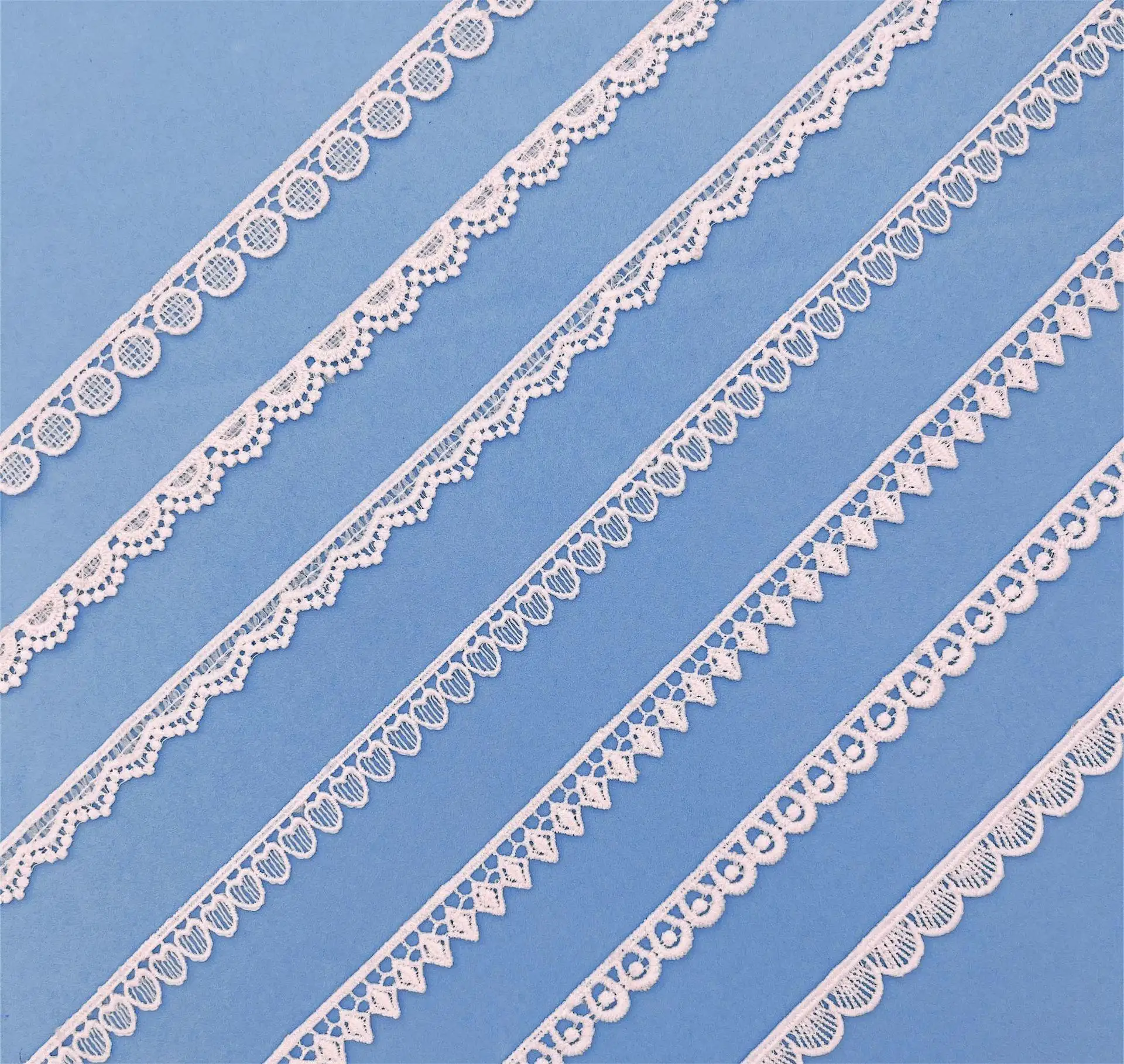 Embroidery lace trim Border water soluble milk fiber lace trim for Lingerie guipure Decorative lace trim for garment