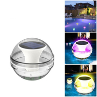 Nouvelle lampe solaire flottante étanche pour piscine, boule ronde colorée, lumière d'eau, phare de paysage pour étang, veilleuse de nuit