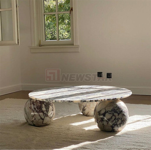 Mesa <span class=keywords><strong>de</strong></span> centro <span class=keywords><strong>de</strong></span> mármol redonda nórdica moderna Calacatta <span class=keywords><strong>Viola</strong></span> 3 patas <span class=keywords><strong>de</strong></span> esfera dormitorio mesas <span class=keywords><strong>de</strong></span> centro <span class=keywords><strong>de</strong></span> mármol - Product Image 4