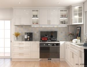 Designs de cuisines modernes en îlot, armoires de <span class=keywords><strong>cuisine</strong></span> complètes en stratifié métallique brillant, prix de gros d'usine, fabrication en Chine - Product Image 5