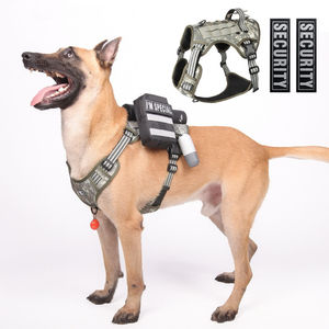 Pettorina per Cani di Lusso Senza Trazione con Clip Frontale Riflettente in Nylon, Facile Controllo, Gilet Tattico da Lavoro per Esterni, per Cani di Taglia Grande <span class=keywords><strong>XL</strong></span> - Product Image 1