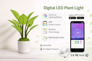 Lámpara de Acento Inteligente RGB para Interiores <span class=keywords><strong>LUMIO</strong></span> con Vegetación Artificial, Tecnología LED WS2815 - Product Image 4