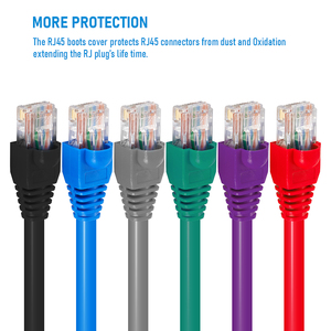 100 unidades por bolsa, cubiertas protectoras de PVC coloridas para conectores modulares <span class=keywords><strong>RJ45</strong></span> Cat5/<span class=keywords><strong>Cat6</strong></span> 8P8C, diámetro exterior 6.5 mm - Product Image 5