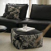Coussin de sol moderne et luxueux Pouf décoratif pour la maison Tabouret floral jacquard Pouf pour salon Canapé Décoration Coussin de siège Repose-pieds