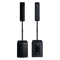 Conjunto Combinado Premium de Alta Resistencia en Madera Negra 4+2 con 4 Unidades de Rango Completo Dobles de 10 Pulgadas y 2 Subwoofers Activos Lineales Individuales de 18 Pulgadas